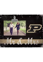 Purdue Boilermakers Mr and Mrs Clip Picture Frame - Black