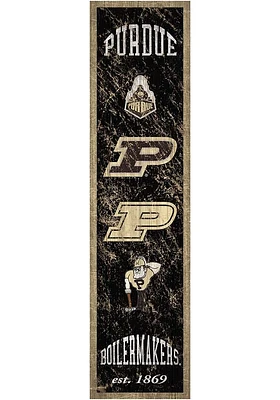 Purdue Boilermakers Heritage Banner 6x24 Sign - Black