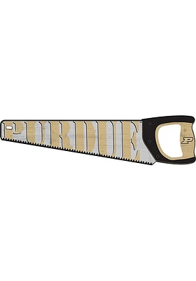 Purdue Boilermakers Wood Handsaw Sign - Black