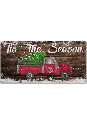 Ohio State Buckeyes Tis the Season 6x12 Sign - Red