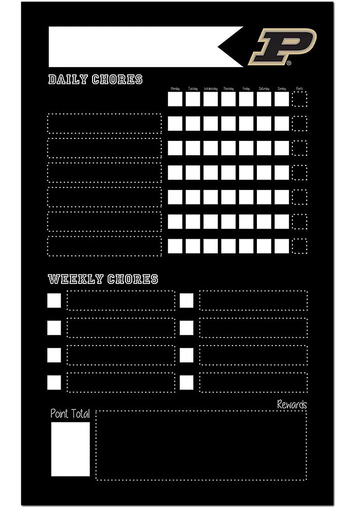 Purdue Boilermakers Chore Chalkboard Sign - Black
