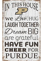 Purdue Boilermakers In This House 11x19 Sign - Black
