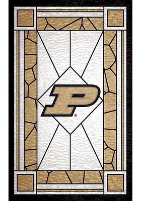 Purdue Boilermakers Stained Glass Sign - Black