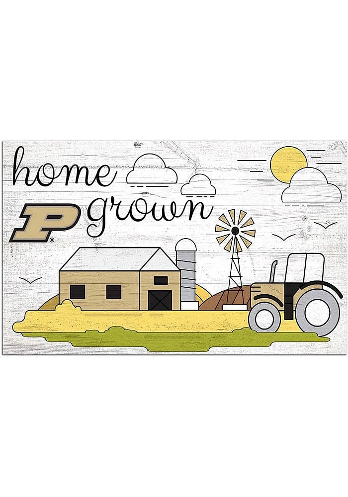 Purdue Boilermakers Home Grown Sign - Black