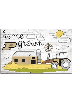 Purdue Boilermakers Home Grown Sign - Black