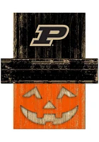 Purdue Boilermakers Pumpkin Head Sign - Black