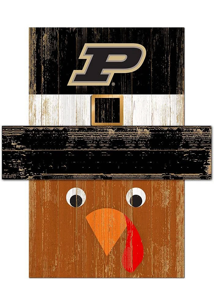 Purdue Boilermakers Turkey Head Sign - Black