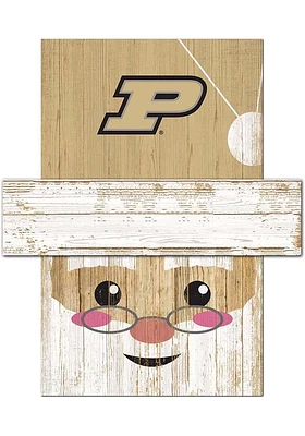 Purdue Boilermakers Santa Head Sign - Black