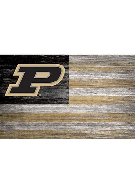 Purdue Boilermakers Distressed Flag Picture Frame - Black