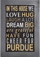 Purdue Boilermakers In This House Picture Frame - Black