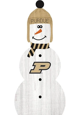Purdue Boilermakers Snowman Leaner Sign - Black