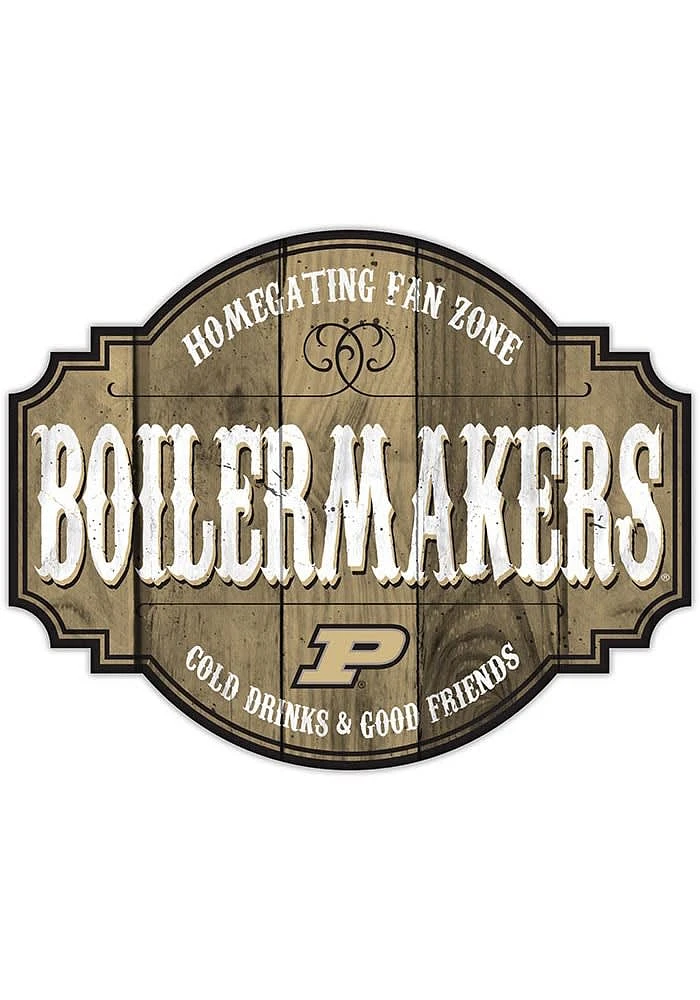 Purdue Boilermakers 24 Inch Homegating Tavern Sign - Black