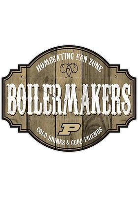 Purdue Boilermakers 24 Inch Homegating Tavern Sign - Black