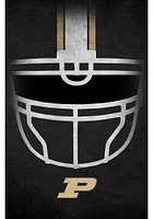 Purdue Boilermakers Ghost Helmet 17x26 Sign - Black