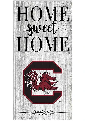 South Carolina Gamecocks Home Sweet Home Whitewashed Sign - Red