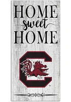 South Carolina Gamecocks Home Sweet Home Whitewashed Sign - Red