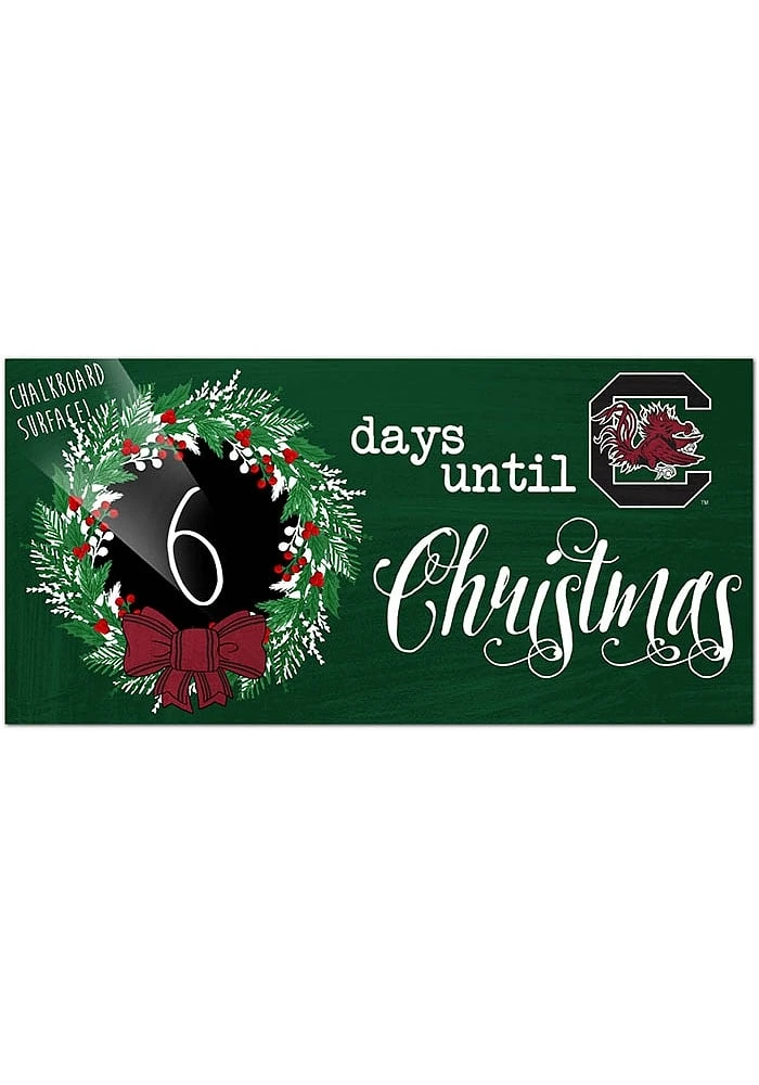 South Carolina Gamecocks Chalk Christmas Countdown Sign - Red