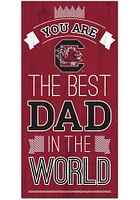 South Carolina Gamecocks Best Dad in the World Sign - Red