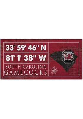 South Carolina Gamecocks Horizontal Coordinate Sign - Red