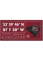 South Carolina Gamecocks Horizontal Coordinate Sign - Red