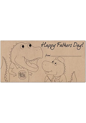 South Carolina Gamecocks Fathers Day Coloring Sign - Red