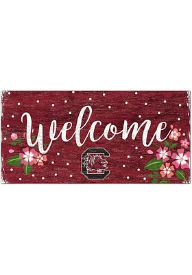 South Carolina Gamecocks Welcome Floral Sign - Red
