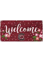 South Carolina Gamecocks Welcome Floral Sign - Red