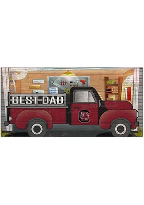 South Carolina Gamecocks Best Dad Truck Sign - Red
