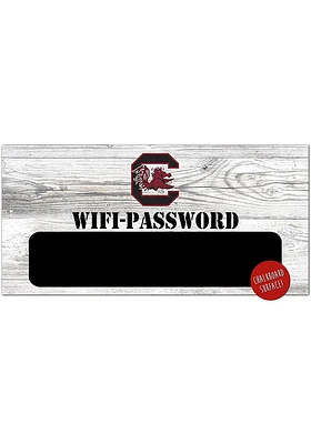 South Carolina Gamecocks Wifi Password 6x12 Sign - Red
