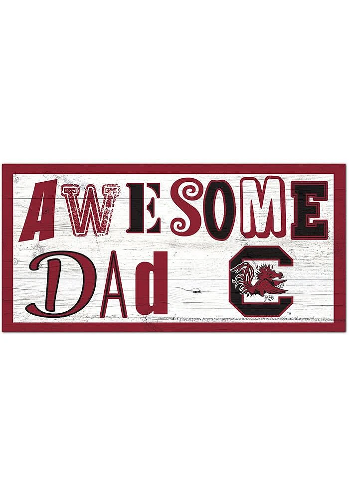 South Carolina Gamecocks Awesome Dad Sign - Red