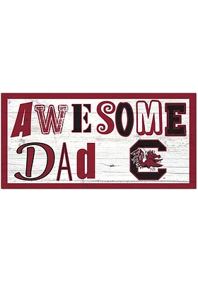 South Carolina Gamecocks Awesome Dad Sign - Red