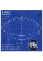South Carolina Gamecocks Ball Blueprint Sign - Red