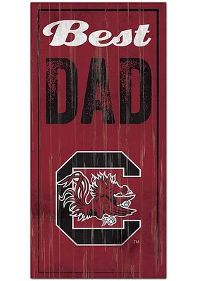 South Carolina Gamecocks Best Dad Sign - Red
