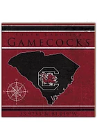 South Carolina Gamecocks Coordinates Sign - Red