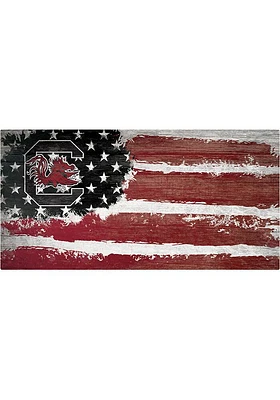 South Carolina Gamecocks Flag 6x12 Sign - Red