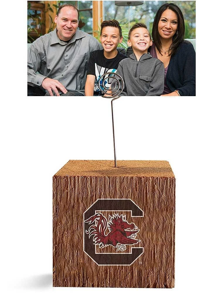 South Carolina Gamecocks Block Spiral Photo Holder Red Desk Accessory