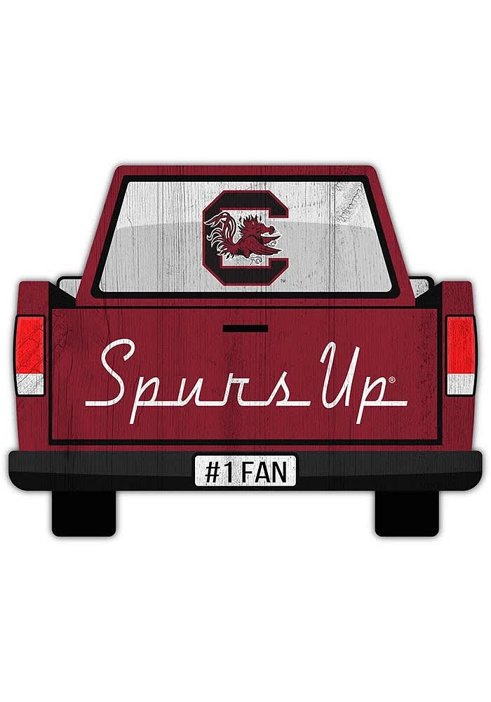 South Carolina Gamecocks Truck Back Cutout Sign - Red