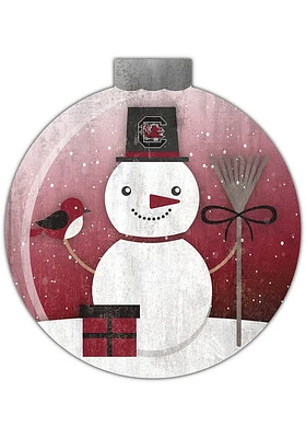 South Carolina Gamecocks Snowglobe 12 Inch Sign - Red