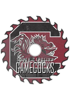South Carolina Gamecocks Rust Circular Saw Sign - Red