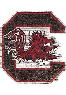 South Carolina Gamecocks Team Logo 8 Inch Cutout Sign - Red