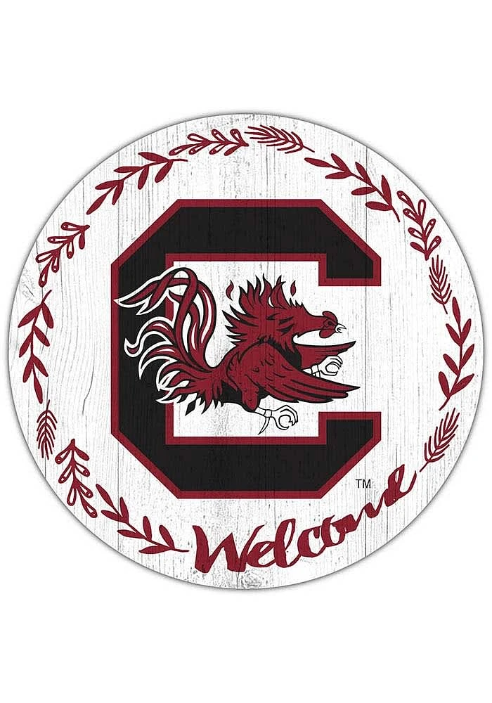 South Carolina Gamecocks Welcome Circle Sign - Red