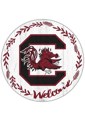 South Carolina Gamecocks Welcome Circle Sign - Red