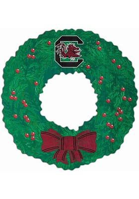 South Carolina Gamecocks Team Wreath 16 Inch Sign - Red