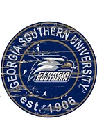 Georgia Southern Eagles Established Date Circle 24 Inch Sign - Blue