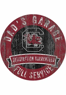 South Carolina Gamecocks Dads Garage Sign - Red