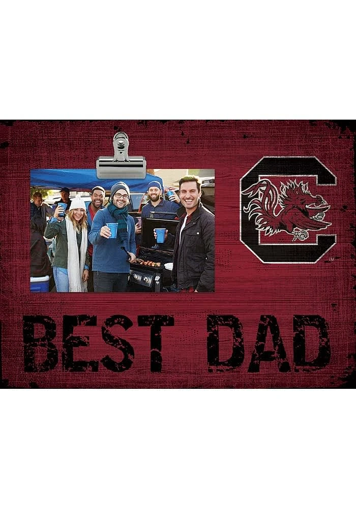 South Carolina Gamecocks Best Dad Clip Picture Frame - Red
