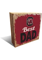 South Carolina Gamecocks Best Dad Block Sign - Red