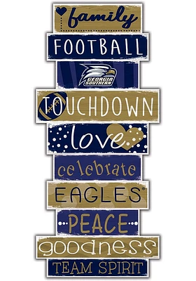 Georgia Southern Eagles Celebrations Stack 24 Inch Sign - Navy Blue