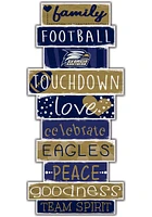 Georgia Southern Eagles Celebrations Stack 24 Inch Sign - Navy Blue