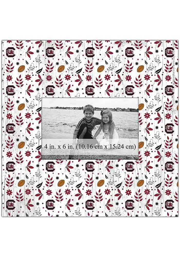South Carolina Gamecocks Floral Pattern Picture Frame - Red